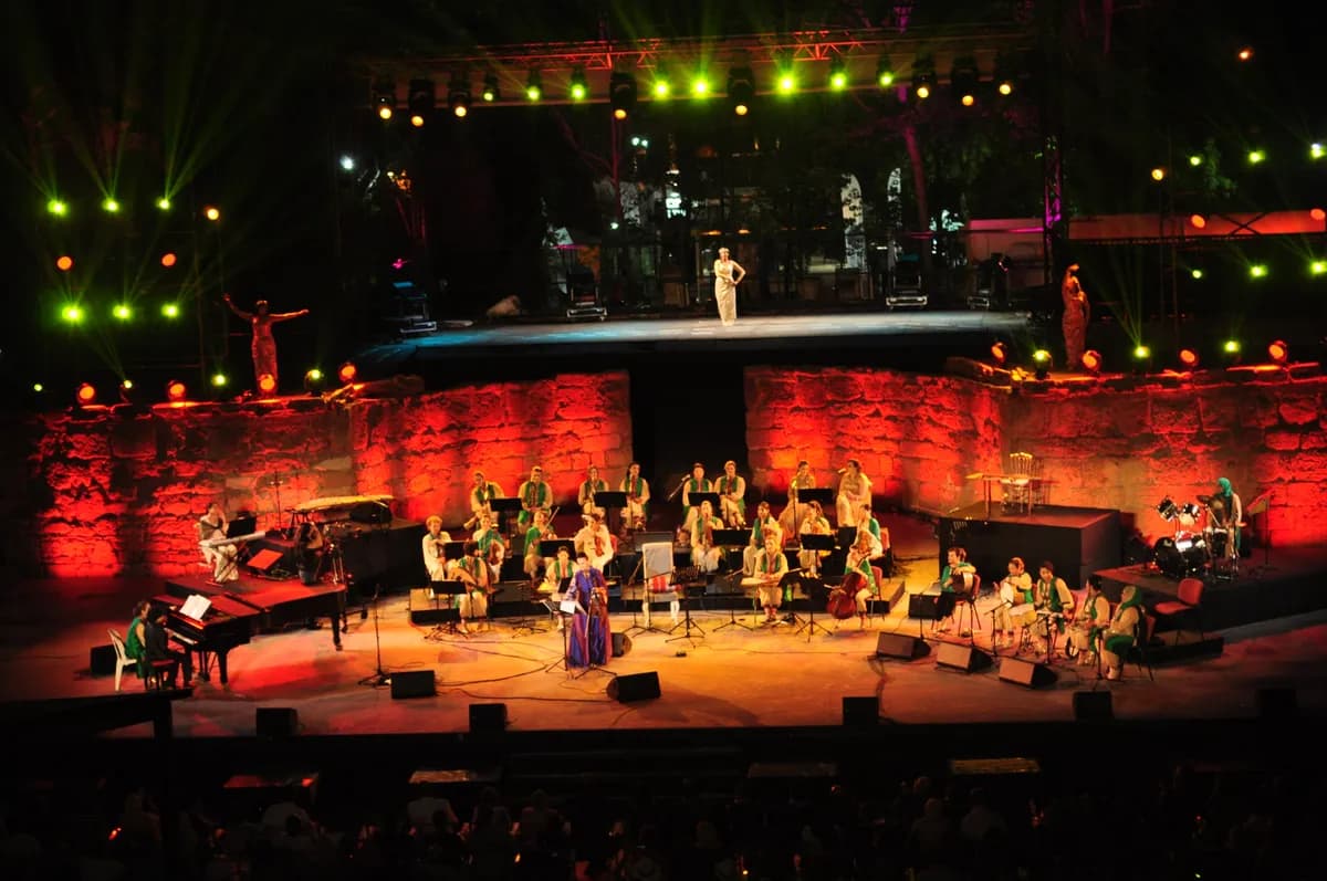 Vue du Théâtre Romain lors du Festival de Carthage
