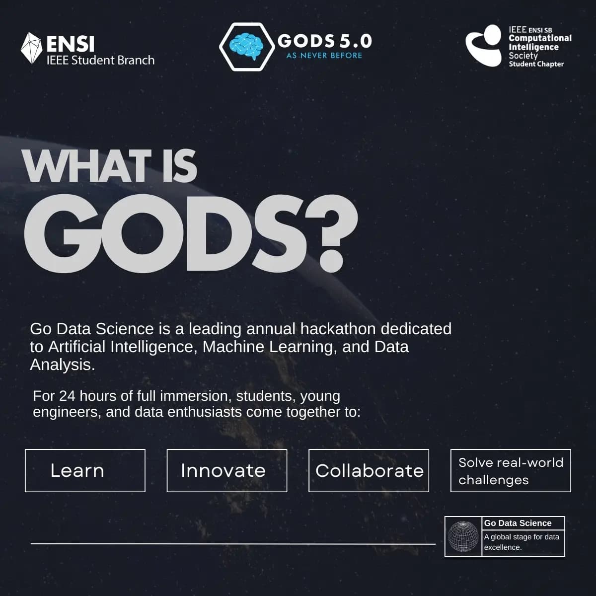 Go Data Science (GODS) - Event poster in Tunis, Tunisia