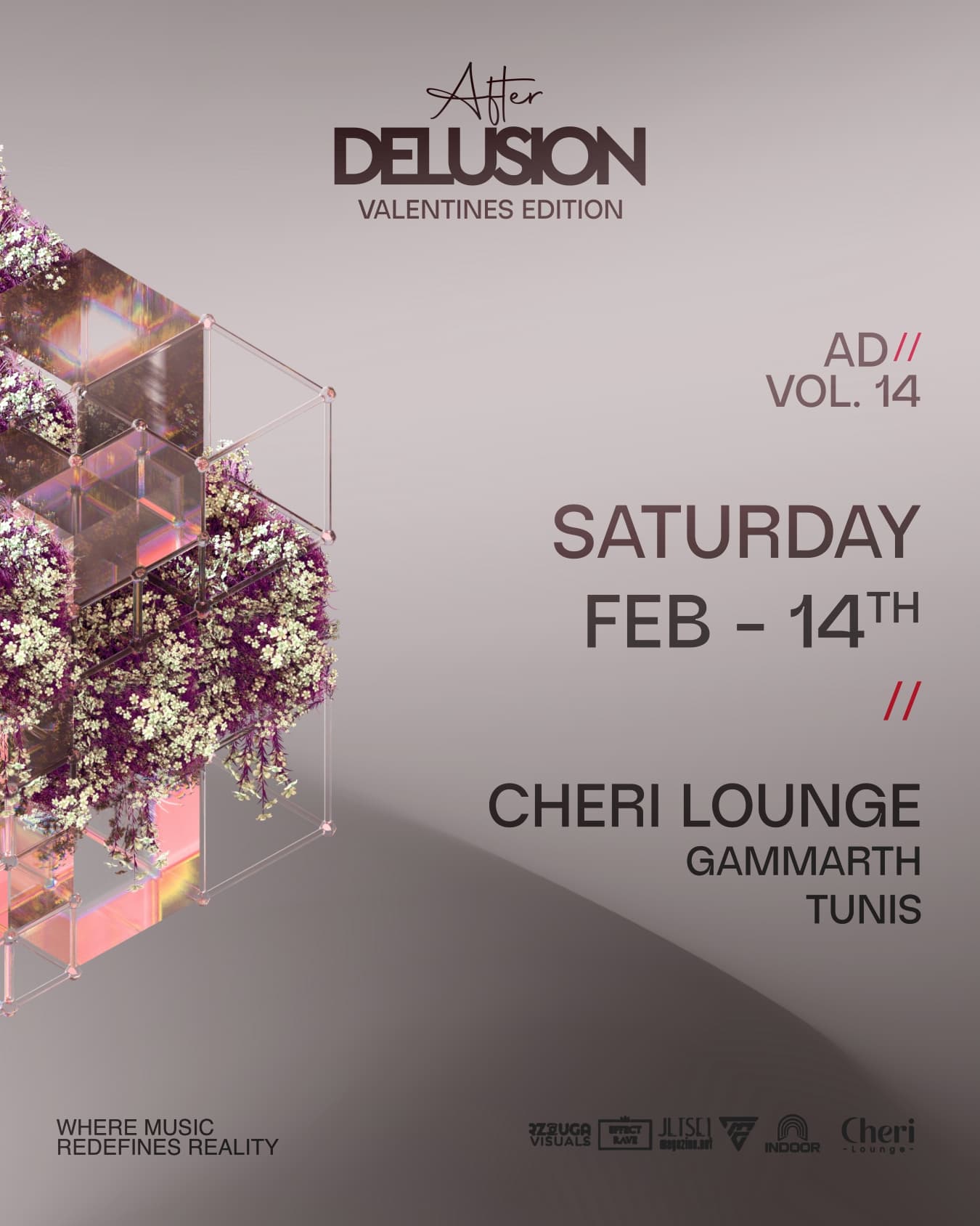 Afterdelusion Valentines Edition - Event poster in Tunis, Tunisia