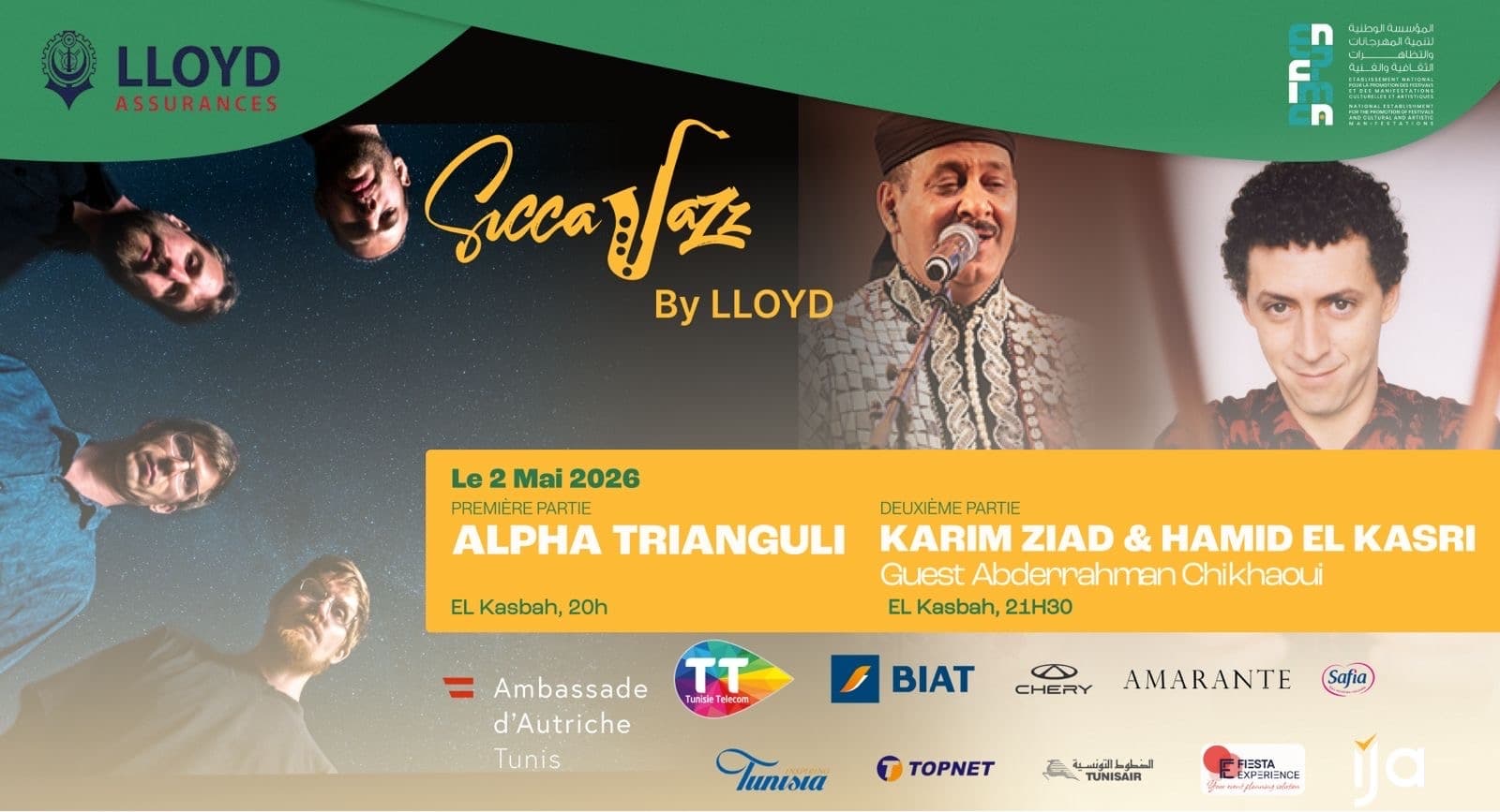 Siccajazz deux concerts: Alpha Trianguli | Karim Ziad & Hamid EL kasri