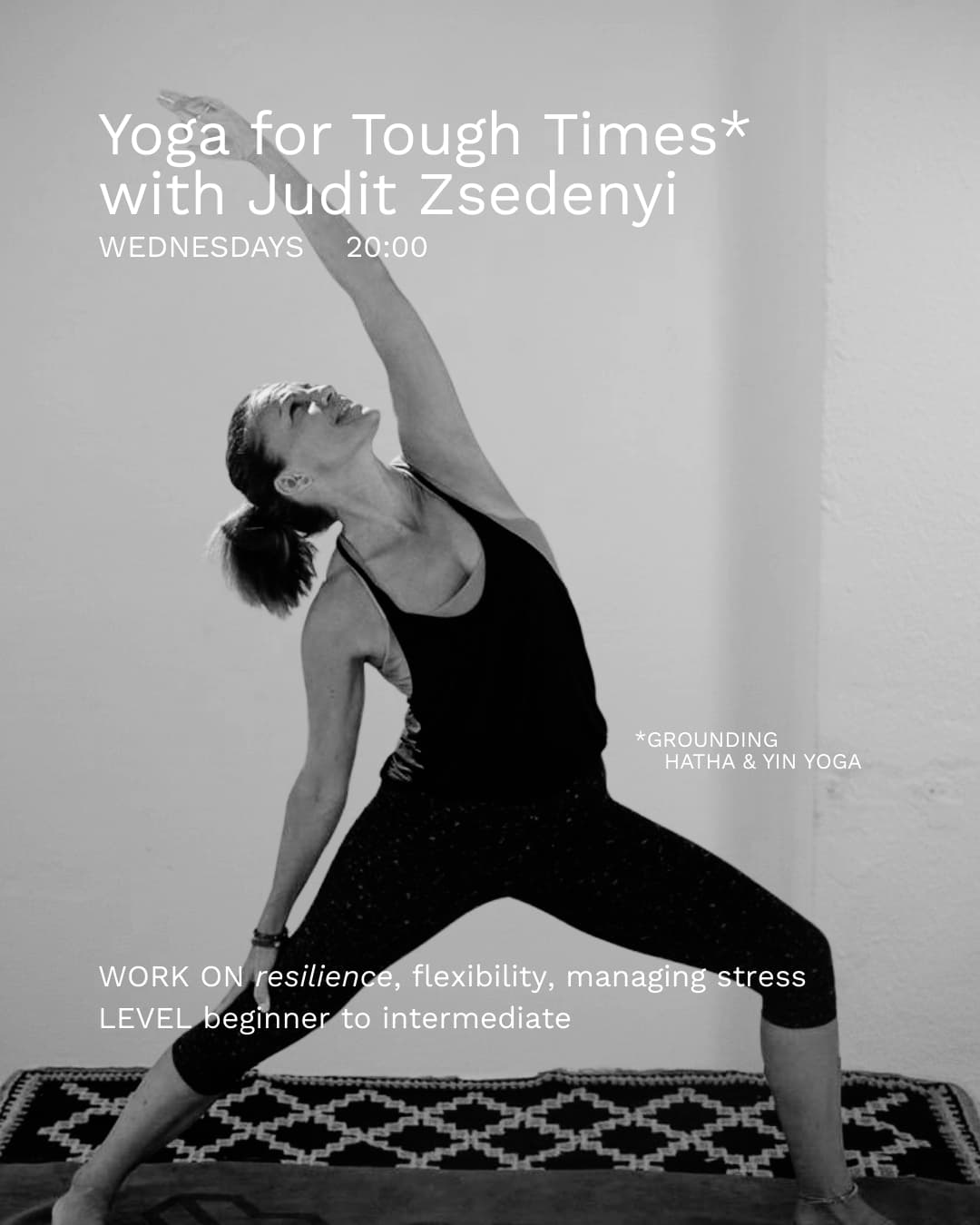 Yoga for Tough Times with Judit @yoga_in_sidibousaid - Event poster in Tunis, Tunisia