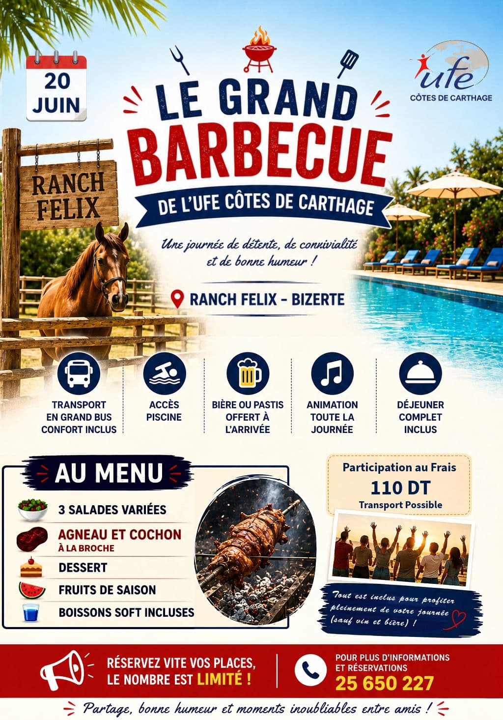 Grand Barbecue de l'UFE Côtes de Carthage - Felix Haddad Ranch