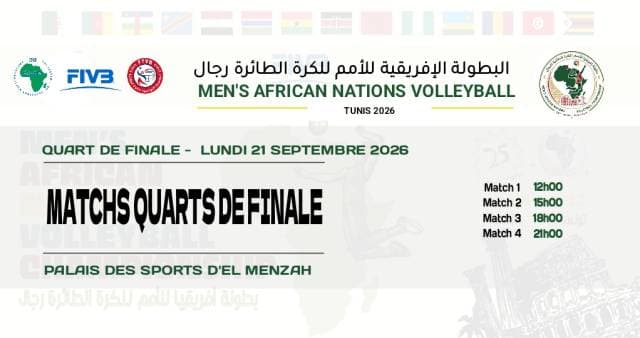 Men's african nations volleyball : 1/4 de Finale