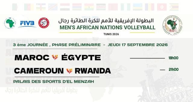 Men's african nations volleyball : 3éme journée - Soir