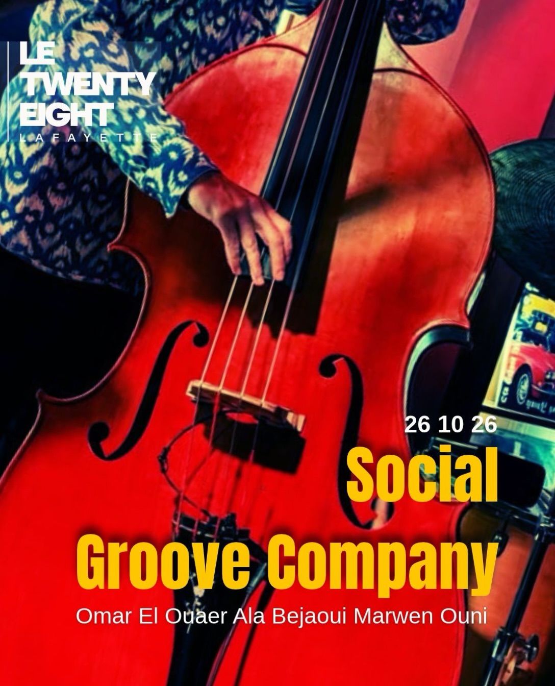 Contrebasse, Social Groove Company, le 26 octobre