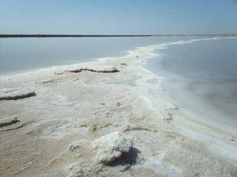 Brine and salt on the flat