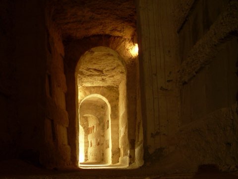 Burial niches in the catacombs